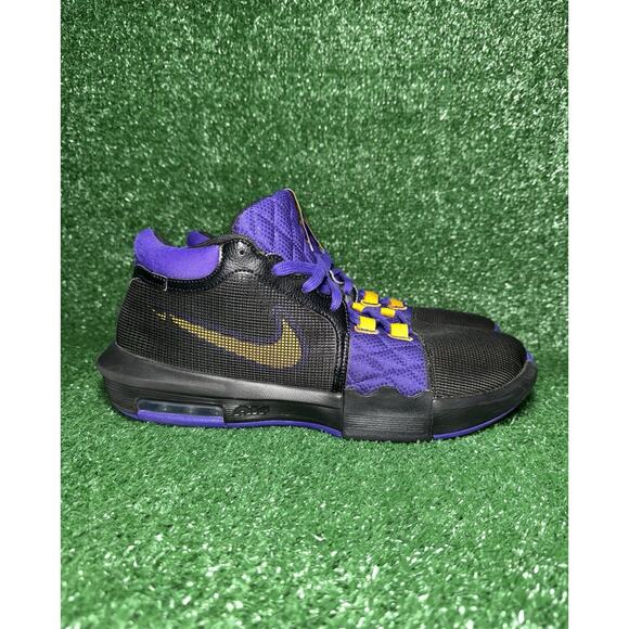 Lebron Witness 8 VIII Lakers Black Purple Basketball Shoes FB2239 Men’s Size 14 - Picture 1 of 12